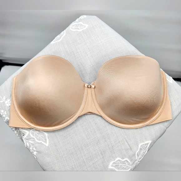 Vanity Fair Seamless Nude Molded Cups Strapless With‎ Optional Straps Bra 40D - Picture 1 of 11